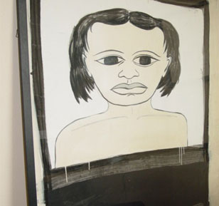 Margaret Kilgallen - 67 1/2 x 47 1/2 - Acrylic On Paper